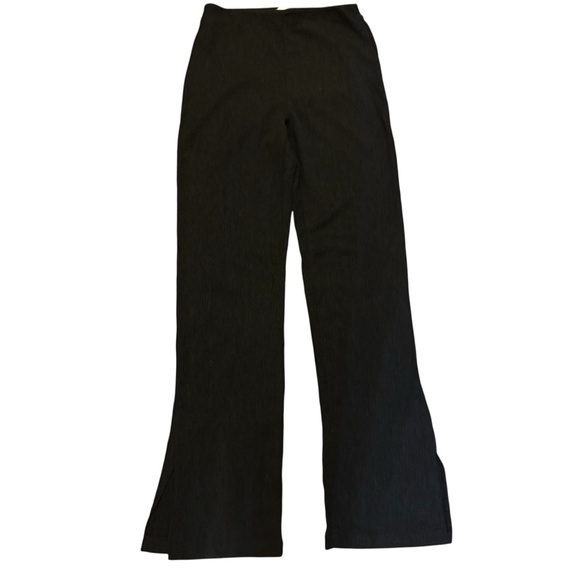 H&M Pants - H&M Pants Small Black Crepe Textured Knit Flare BootCut Elastic Waist Side Slits